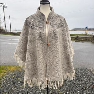 Vintage Fringed Poncho